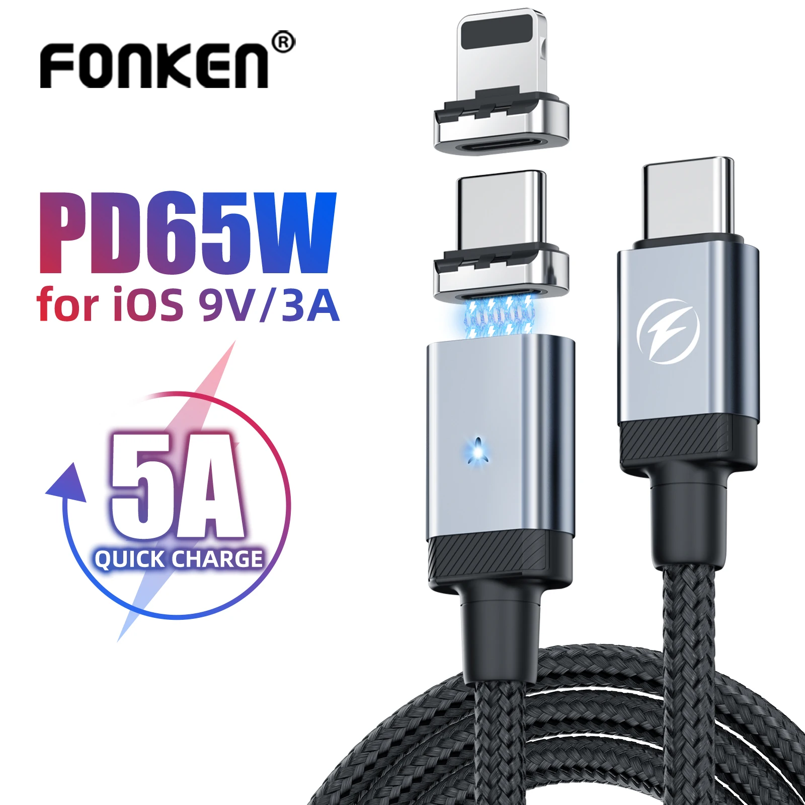 FONKEN Magnetic USB C Cable for Iphone 14 13 12 Pro Max 27W Fast Charging Cable C To C Magnet Charger Cable for Xiaomi Samsung
FONKEN Magnetic USB C Cable for Iphone 14 13 12 Pro Max 27W Fast Charging Cable C To C Magnet Charger Cable for Xiaomi Samsung