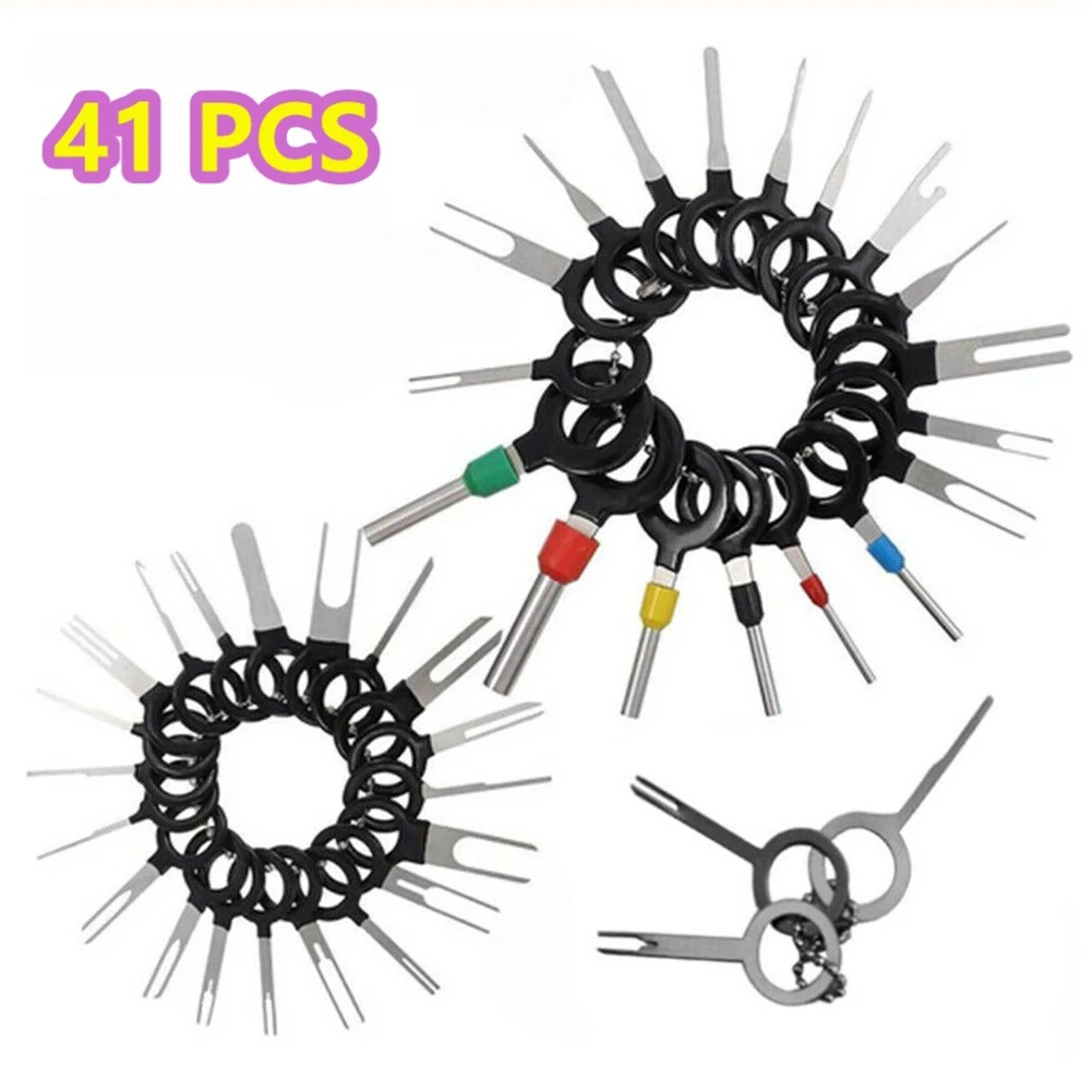 41PCS Car Terminal Removal Tool Wire Plug Connector Extractor Puller Release Pin Extractor Kit For Car Plug Repair Tool
41PCS Car Terminal Removal Tool Wire Plug Connector Extractor Puller Release Pin Extractor Kit For Car Plug Repair Tool