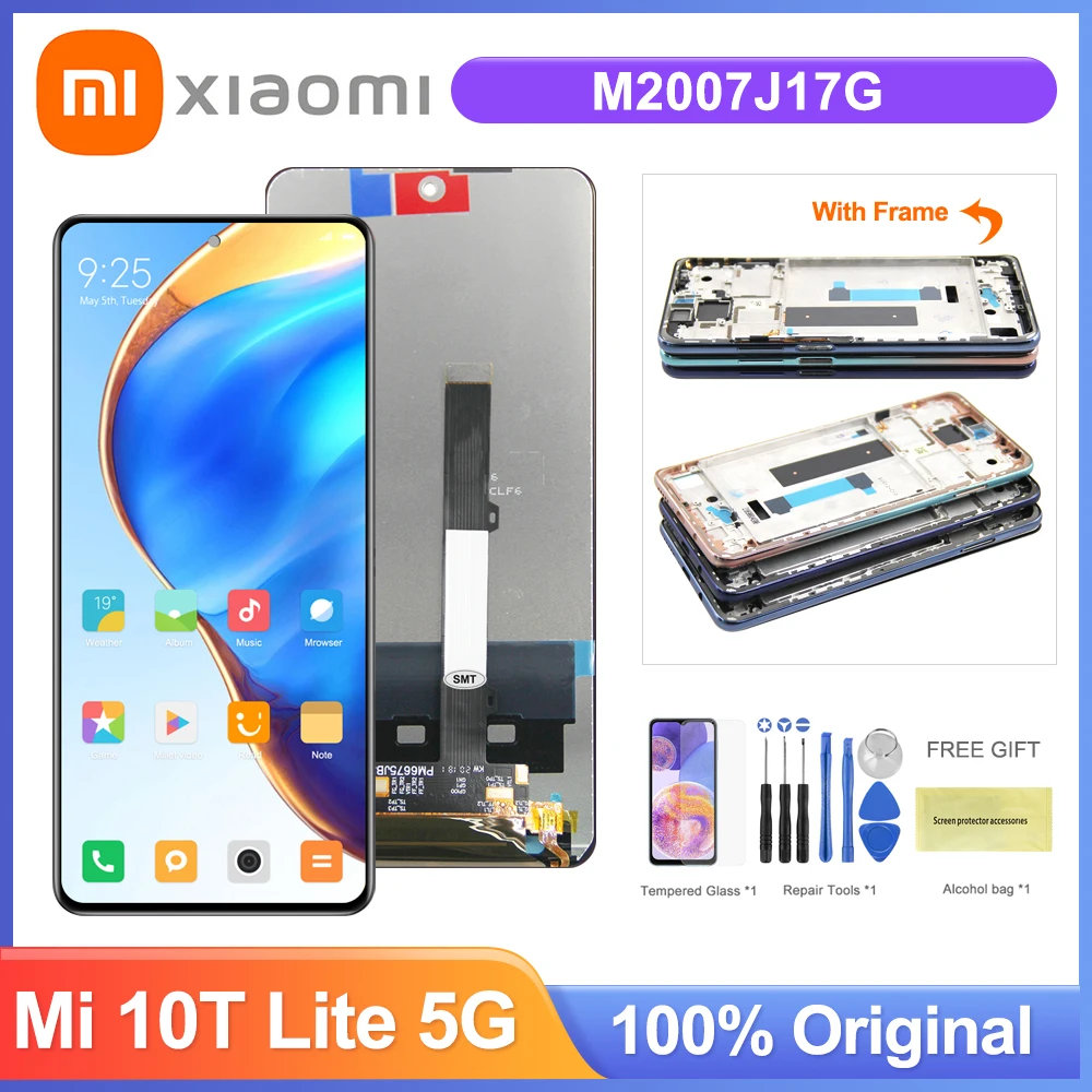 Оригинальный дисплей 6,67 дюйма для Xiaomi Mi 10T Lite 5G M2007J17G, ЖК-дисплей, сенсорный экран, дигитайзер с заменой рамки
Оригинальный дисплей 6,67 дюйма для Xiaomi Mi 10T Lite 5G M2007J17G, ЖК-дисплей, сенсорный экран, дигитайзер с заменой рамки