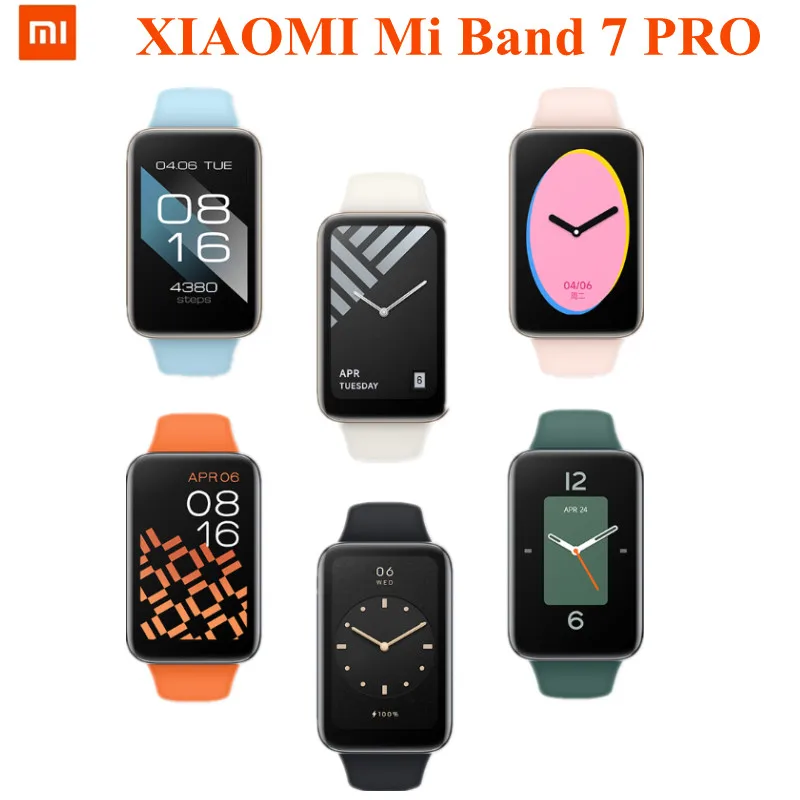 

Оригинальный Смарт-браслет Xiaomi Mi Band 7 Pro с GPS, фитнес-трекер с AMOLED экраном для измерения кислорода в крови, Bluetooth, водонепроницаемый MiBand 7 Pro