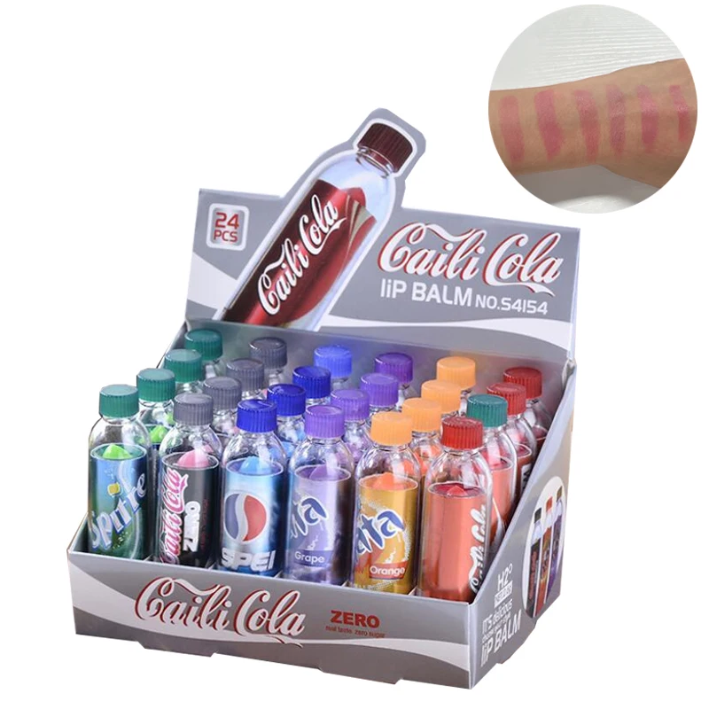 24Pcs Cola Lipstick Color Changing Lip Balm Kawaii Gloss Makeup Lip Care Moisturizing Lips Cosmetics Women Beauty Wholesale
24Pcs Cola Lipstick Color Changing Lip Balm Kawaii Gloss Makeup Lip Care Moisturizing Lips Cosmetics Women Beauty Wholesale