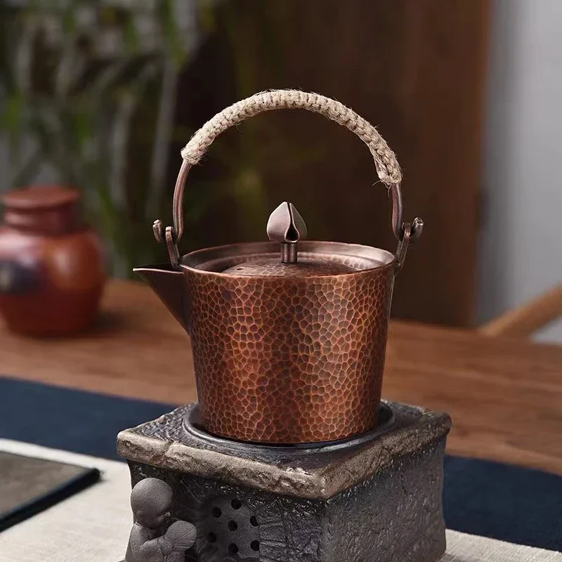 500ML Pure Copper Hammered Teapot Handmade Kettle Boiler Antique Tableware Teaware
500ML Pure Copper Hammered Teapot Handmade Kettle Boiler Antique Tableware Teaware