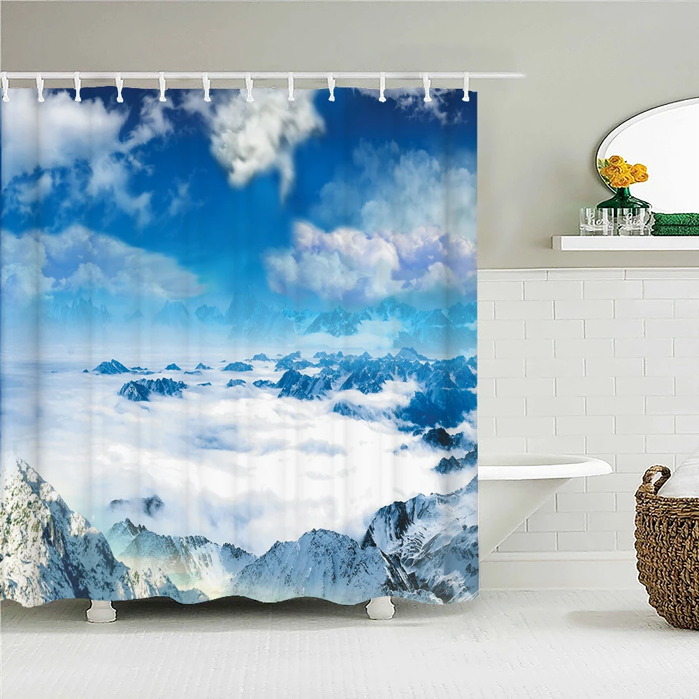 Waterproof Printing Fabric Shower Curtain Bathroom Curtains with Forest Natural Scenery Bath Curtain Home Decor Hooks Mountain
Waterproof Printing Fabric Shower Curtain Bathroom Curtains with Forest Natural Scenery Bath Curtain Home Decor Hooks Mountain