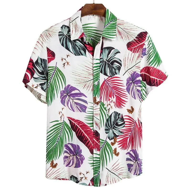 2022 Summer Fashion Men's Hawaiian Shirt Printed Short Sleeve European Size Hawaiian Flower Beach Flower Pattern Vacation Shirt
2022 Summer Fashion Men's Hawaiian Shirt Printed Short Sleeve European Size Hawaiian Flower Beach Flower Pattern Vacation Shirt
