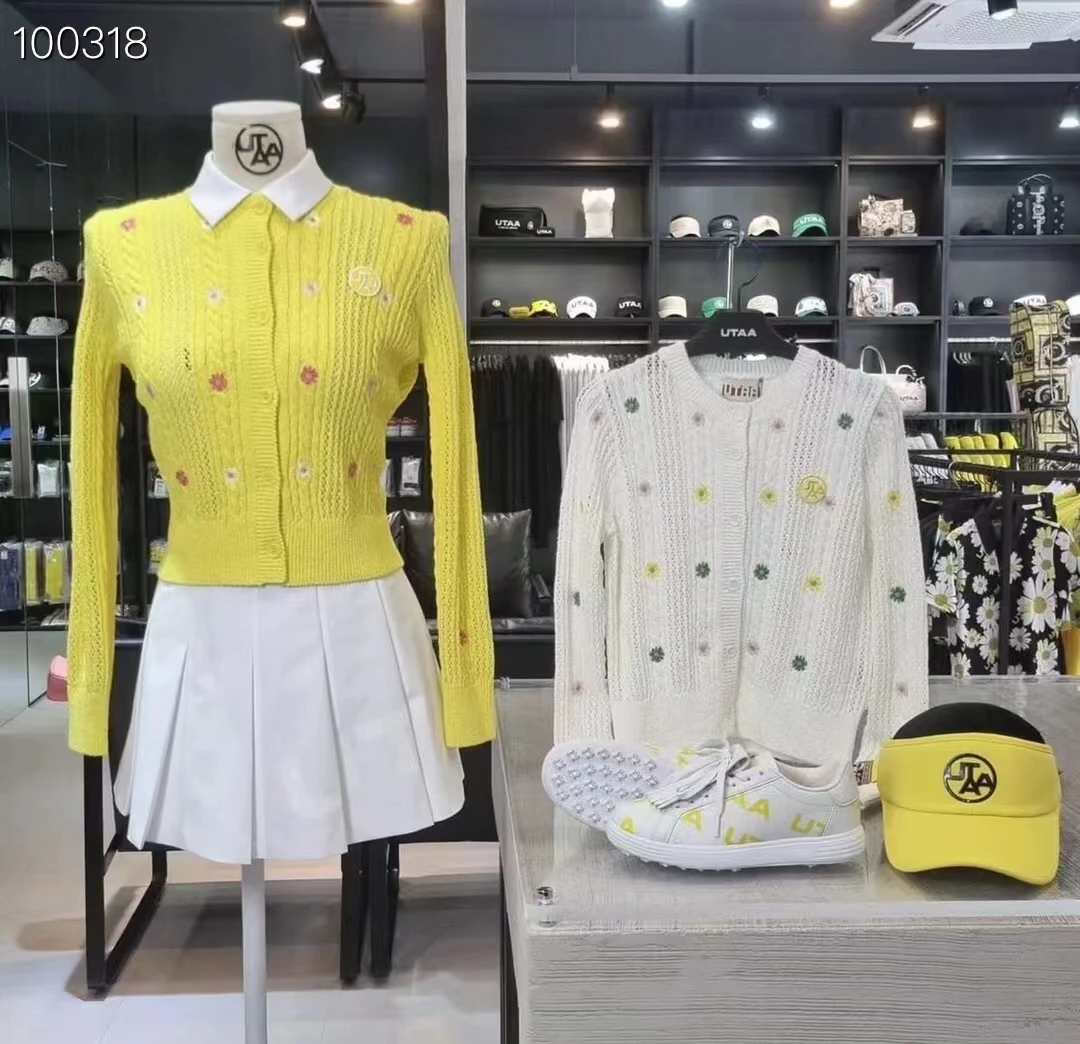 Knitted Embroidered Tops Age Reduction Golf Clothing Ladies Long Sleeve Cardigan Jacket All-match Golf Clothing
Knitted Embroidered Tops Age Reduction Golf Clothing Ladies Long Sleeve Cardigan Jacket All-match Golf Clothing