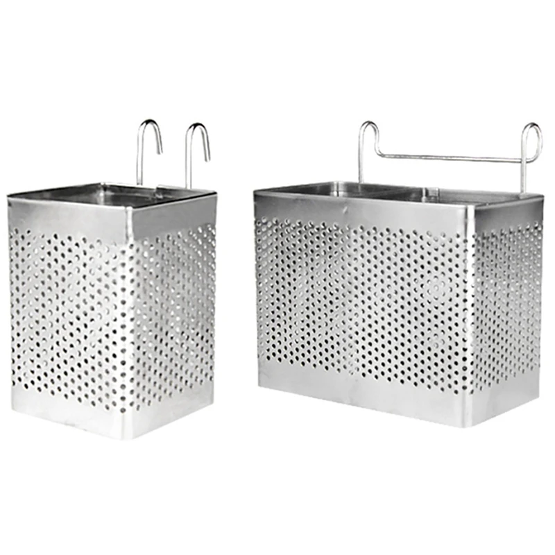 2X Stainless Steel Chopsticks Holder Hanging Cutlery Drying Basket Tableware Drainer With Hooks Kitchen Utensil(B&A)
2X Stainless Steel Chopsticks Holder Hanging Cutlery Drying Basket Tableware Drainer With Hooks Kitchen Utensil(B&A)