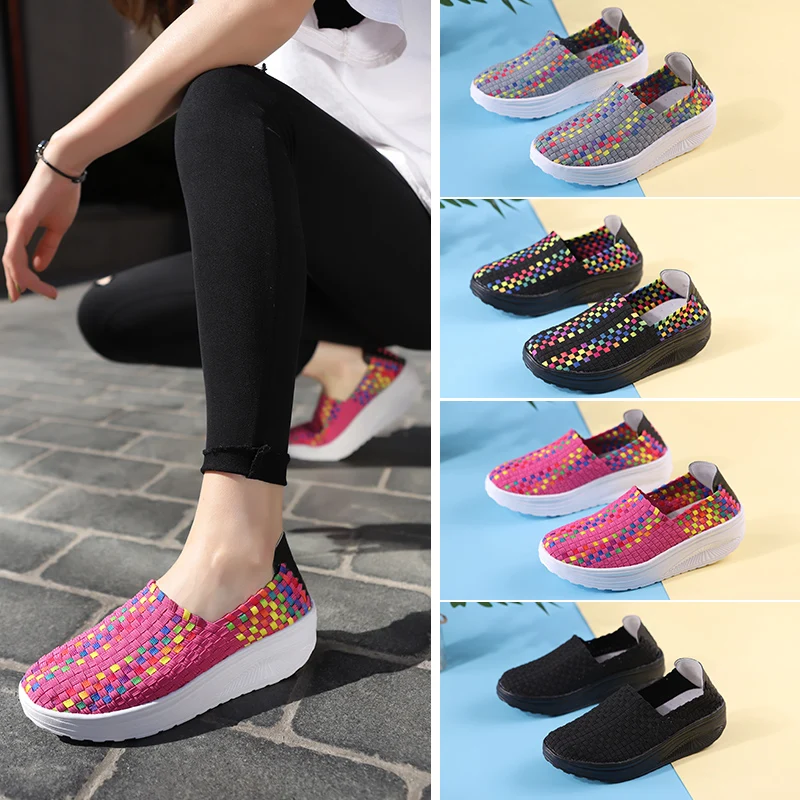 Summer Height Increasing Braid Beach Lazy Shoes Women Casual Weave Soft Slip on Outdoor Thick Sole Platform Lofers
Summer Height Increasing Braid Beach Lazy Shoes Women Casual Weave Soft Slip on Outdoor Thick Sole Platform Lofers