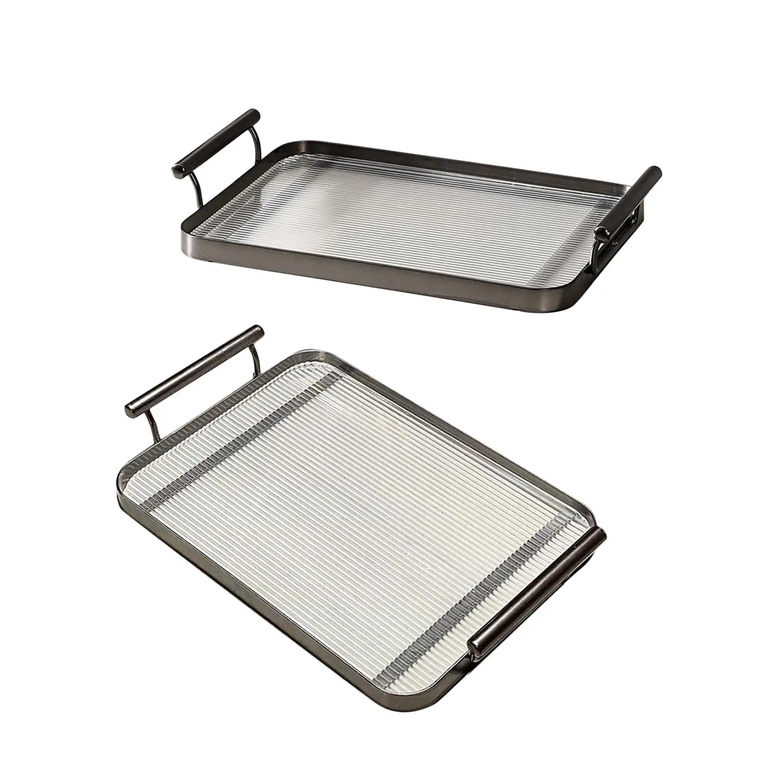 Acrylic Serving Tray with Handles Durable Versatile Countertop Organizer Perfume Cosmetic Storage Organizer for Kitchen Meals
Acrylic Serving Tray with Handles Durable Versatile Countertop Organizer Perfume Cosmetic Storage Organizer for Kitchen Meals
