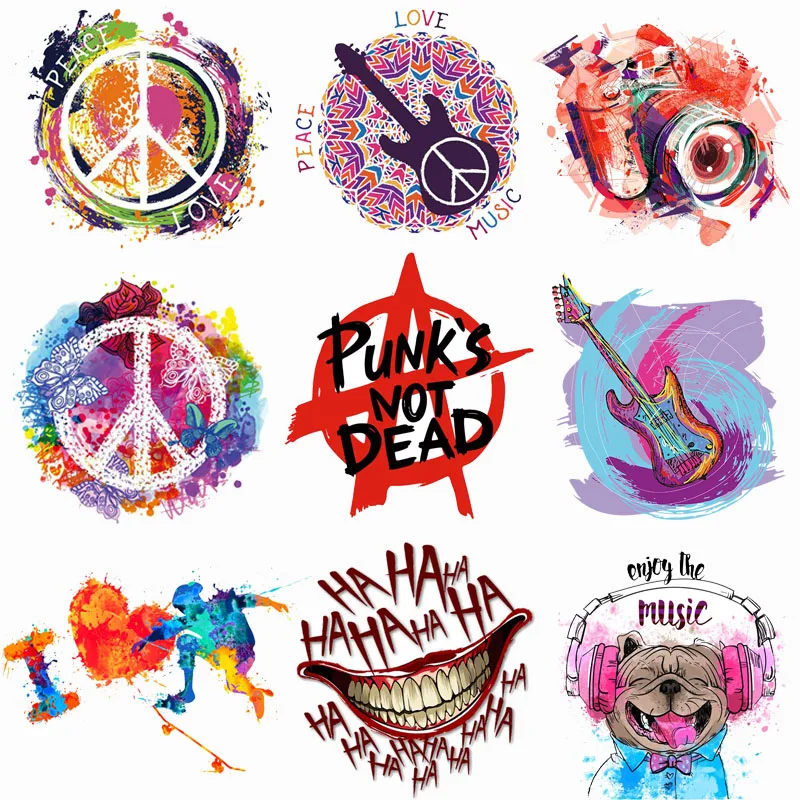 Iron on Transfer Guitar Music Rock Patch Vinyl Heat Transfer Patches for Clothing Love and Peace Hippie Patches Stickers
Iron on Transfer Guitar Music Rock Patch Vinyl Heat Transfer Patches for Clothing Love and Peace Hippie Patches Stickers