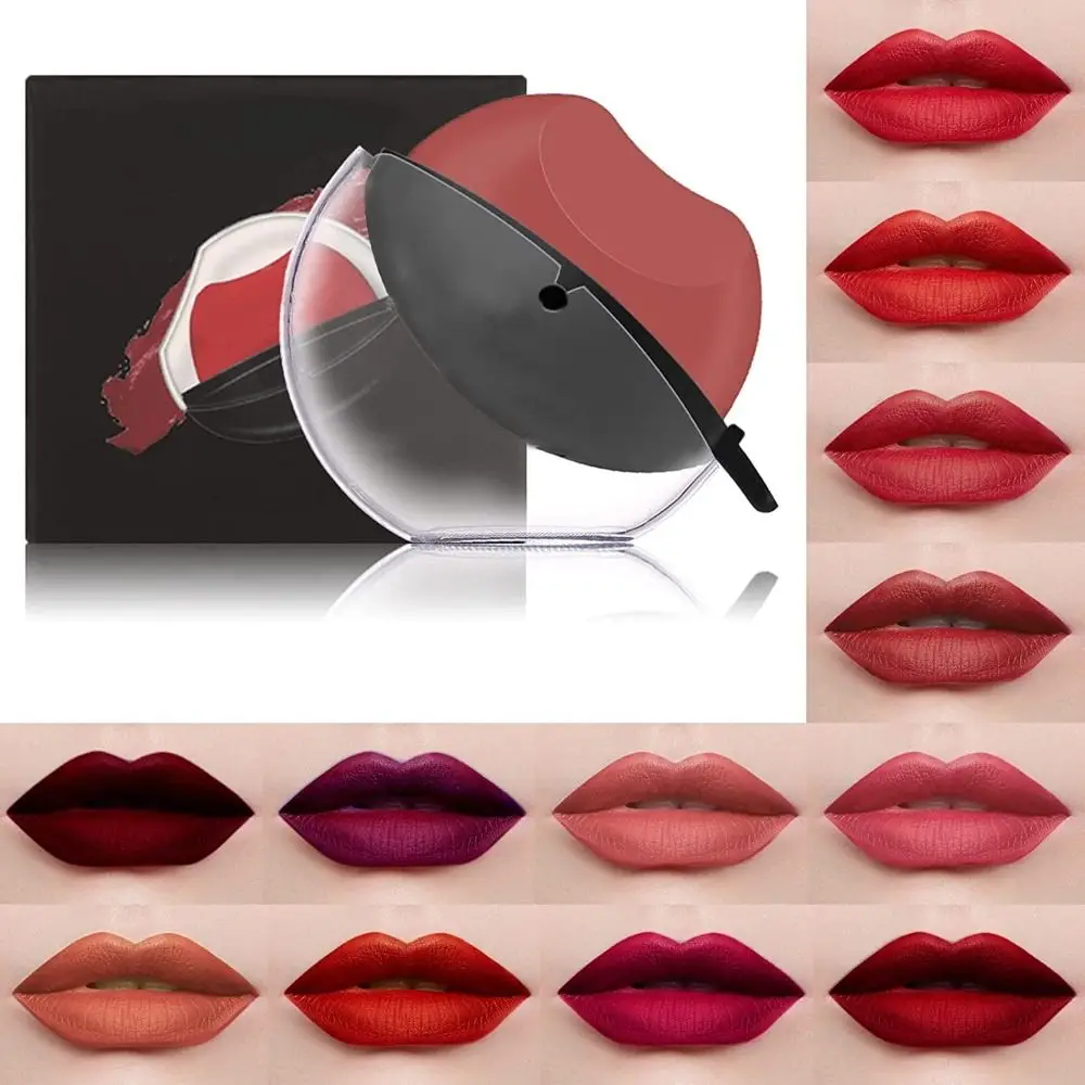 Lip-shaped Waterproof Velvet Lipstick Women Cosmetics Tool Easy to Use Lazy Lipstick Lipgloss Matte Lipstick Lip Tint
Lip-shaped Waterproof Velvet Lipstick Women Cosmetics Tool Easy to Use Lazy Lipstick Lipgloss Matte Lipstick Lip Tint