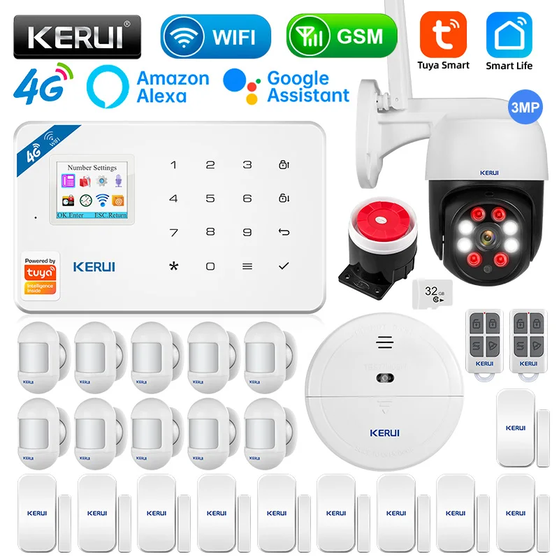 KERUI W184 GSM 4G WIFI Security Protection Tuya APP Smart Home Alarms Anti Theft Security Alarm System Home Package 6 Languages
KERUI W184 GSM 4G WIFI Security Protection Tuya APP Smart Home Alarms Anti Theft Security Alarm System Home Package 6 Languages