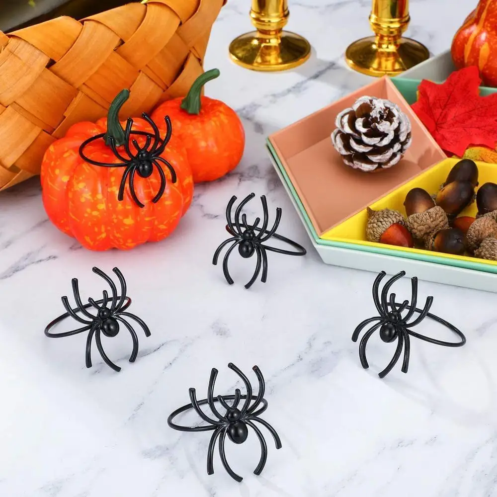 3pcs Halloween Napkin Ring Black Metal Spider Napkin Buckle Napkin Holders for Halloween Home Party Dinning Table Decorations
3pcs Halloween Napkin Ring Black Metal Spider Napkin Buckle Napkin Holders for Halloween Home Party Dinning Table Decorations