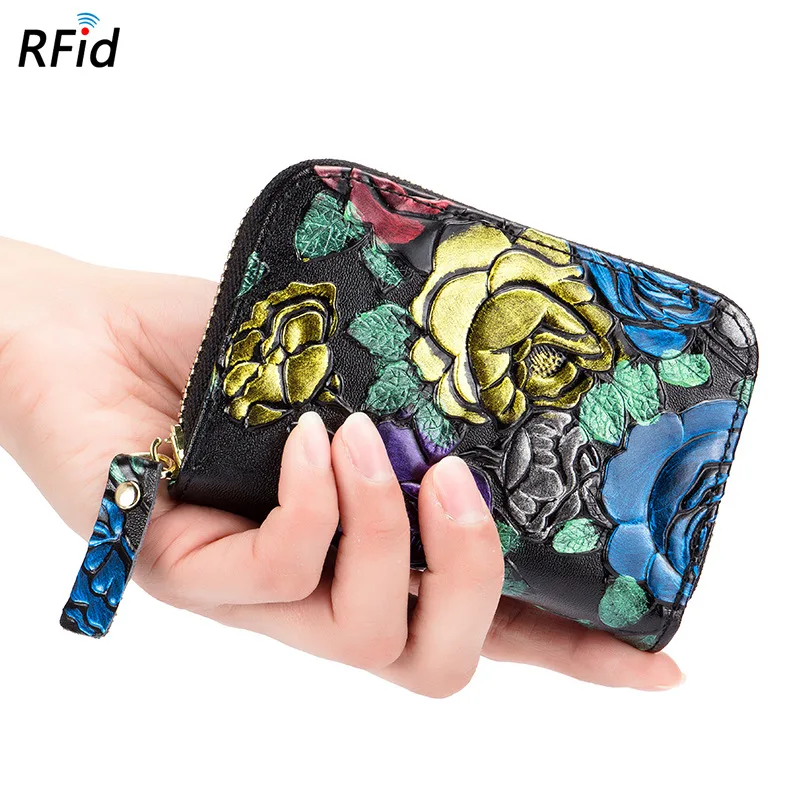 Women Genuine Leather RFID Wallets ID Credit Bank Business Card Holder Flower Mini Bag Cowhide Coin Purse Pocket For Female
Women Genuine Leather RFID Wallets ID Credit Bank Business Card Holder Flower Mini Bag Cowhide Coin Purse Pocket For Female