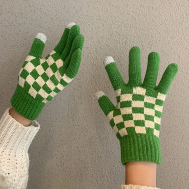 Winter Elastic Knitting Gloves Women 2022 New Checkerboard Magic Stretch All Finger Mittens Touch Screen Thicken Warm Gloves
Winter Elastic Knitting Gloves Women 2022 New Checkerboard Magic Stretch All Finger Mittens Touch Screen Thicken Warm Gloves