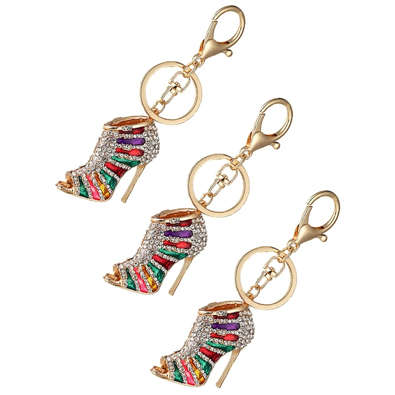 3X Novelty High Heel Shoes Keychains Rhinestone Shoe Keyring Charm Women Handbag Key Holder Girl Bag Pendant Jewelry
3X Novelty High Heel Shoes Keychains Rhinestone Shoe Keyring Charm Women Handbag Key Holder Girl Bag Pendant Jewelry