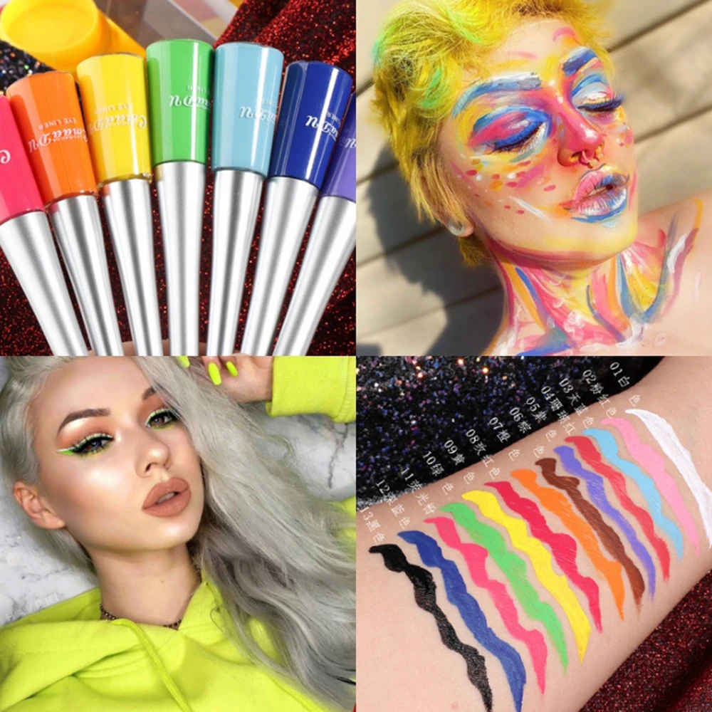 Neon Liquid Eyeliner Pencil Waterproof Colorful Blue Green Yellow White Eye Liner Pen Women Makeup Eyes Cosmetics
Neon Liquid Eyeliner Pencil Waterproof Colorful Blue Green Yellow White Eye Liner Pen Women Makeup Eyes Cosmetics