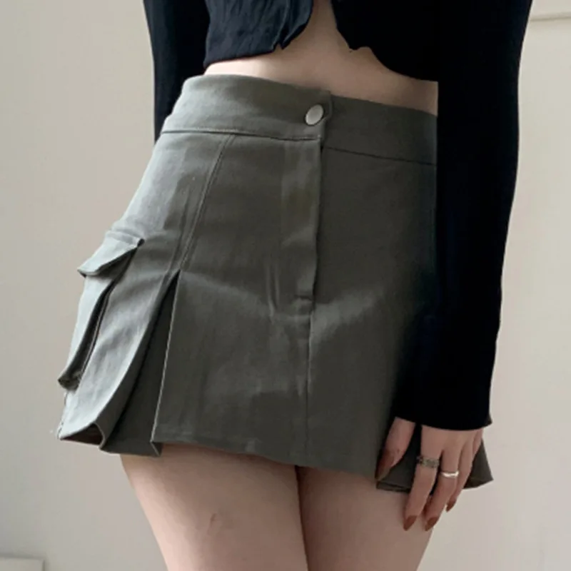 Jeans Mini Skirt Goth Denim Pleated Skirts with Big Pockets Women Girl Summer Punk Y2K Black Faldas High Waist Korean Fashion
Jeans Mini Skirt Goth Denim Pleated Skirts with Big Pockets Women Girl Summer Punk Y2K Black Faldas High Waist Korean Fashion
