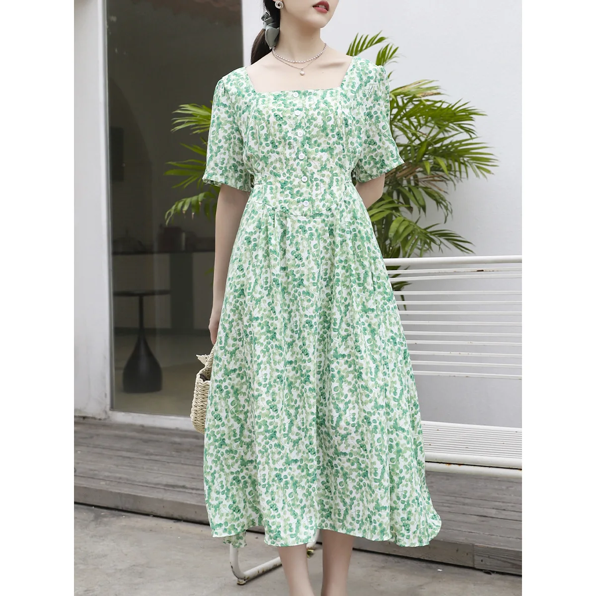 Summer Flowers Dress Women Short Sleeve Square Neck Tie up Loose Midi Long Beach Dress Vacation
Summer Flowers Dress Women Short Sleeve Square Neck Tie up Loose Midi Long Beach Dress Vacation