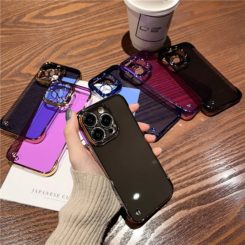 Metal Border Transparent Hard Plastic PC Case For iPhone 14 13 12 11 Pro XS Max X XR 7 8Plus Shockpoof Crystal Clear Phone Cover
Metal Border Transparent Hard Plastic PC Case For iPhone 14 13 12 11 Pro XS Max X XR 7 8Plus Shockpoof Crystal Clear Phone Cover