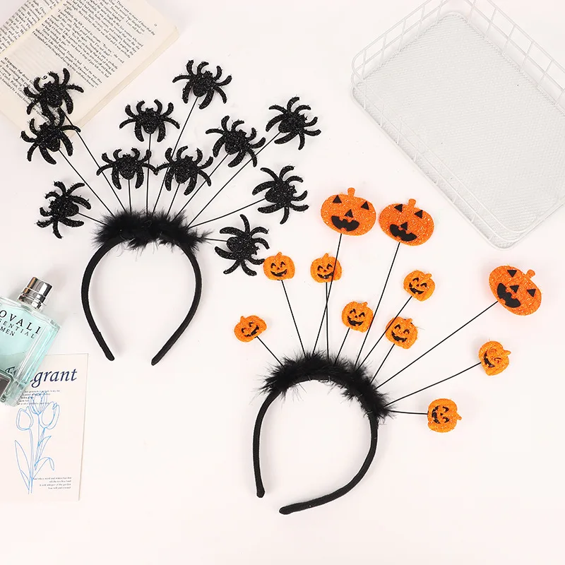 

Terror Halloween Pumpkin Bat Spider Headwear Scary Evil Makeup Ball Cosplay Ghost Festival Hairband Costumes Bar Party Props