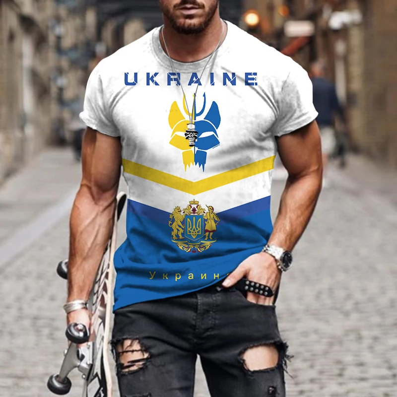 Summer Men's 3d Printed Ukrainian Flag T-shirt Oversized Fashion Retro Harajuku Plus Size Personality Loose Crew Neck Casual New
Summer Men's 3d Printed Ukrainian Flag T-shirt Oversized Fashion Retro Harajuku Plus Size Personality Loose Crew Neck Casual New