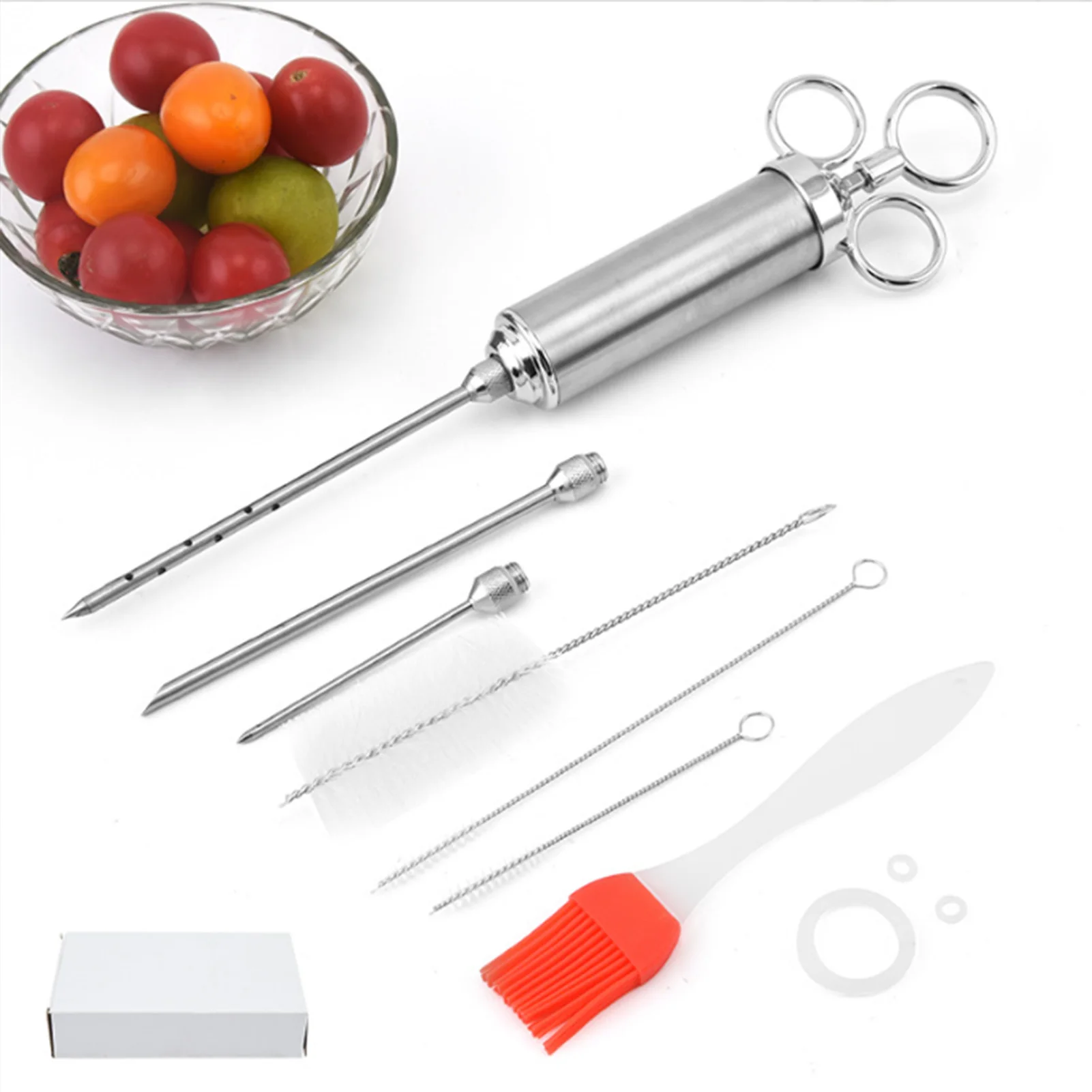 430 Stainless Steel Meat Injector Turkey Needle Seasoning Tool Kitchen Gadgets Marinade Syringe For Kitchen Food Tool And BBQ
430 Stainless Steel Meat Injector Turkey Needle Seasoning Tool Kitchen Gadgets Marinade Syringe For Kitchen Food Tool And BBQ