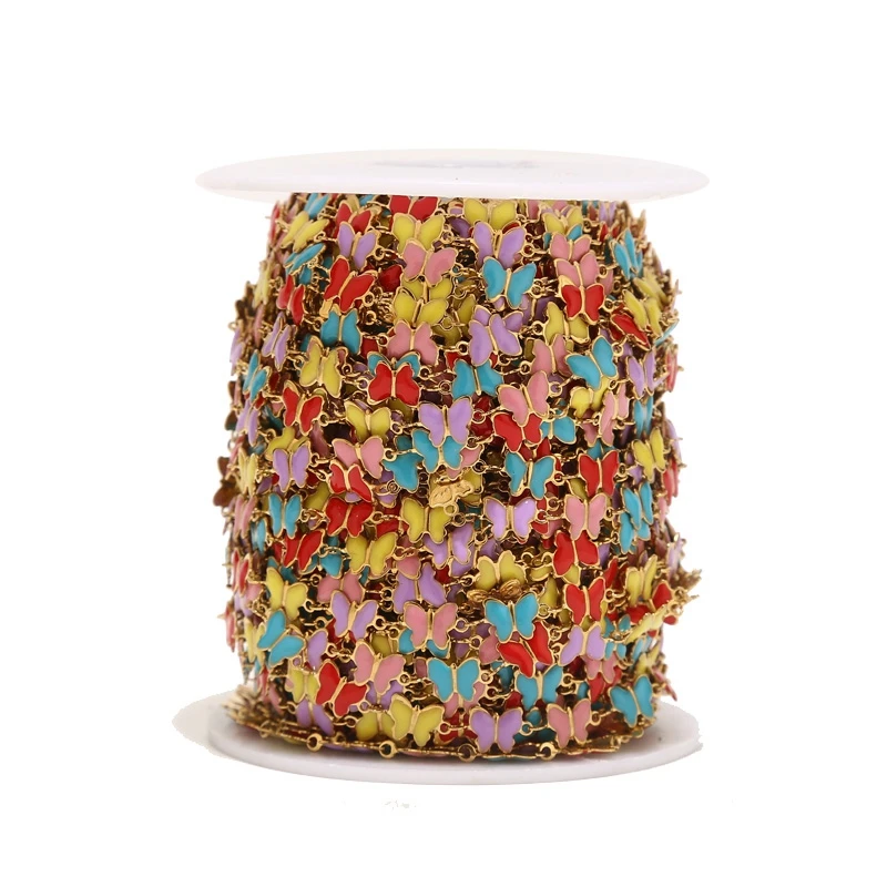 1M Stainless Steel Handmade Multi Color Enamel Butterfly Chains for Women Necklace Bracelet Making Nickel Free
1M Stainless Steel Handmade Multi Color Enamel Butterfly Chains for Women Necklace Bracelet Making Nickel Free