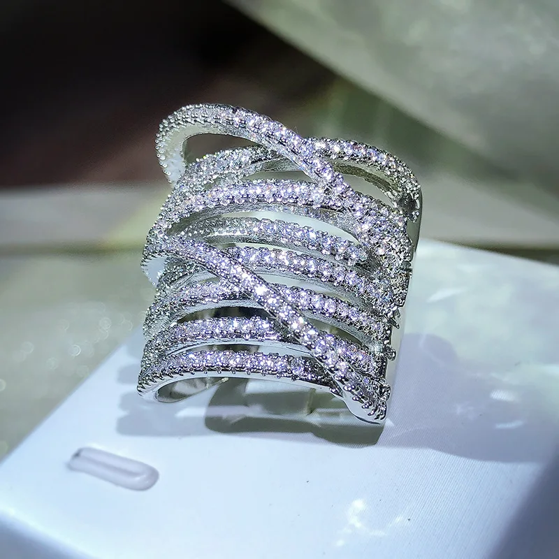 Classic style Silver 925 inlaid fine diamonds AAAAA zircon engagement wide rings for women creativity and exquisite jewelry
Classic style Silver 925 inlaid fine diamonds AAAAA zircon engagement wide rings for women creativity and exquisite jewelry