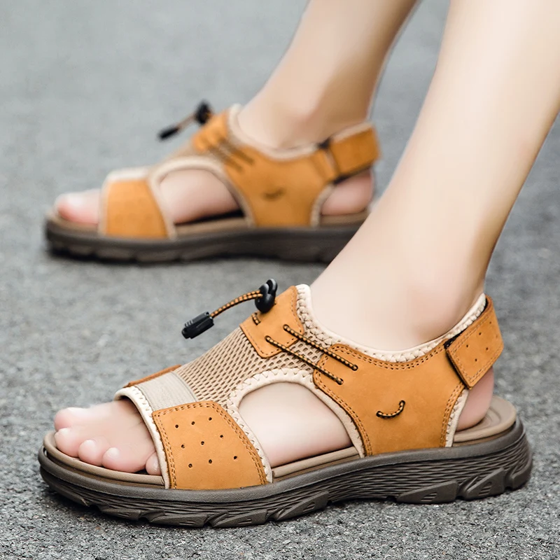 Men's Designer Genuine Leather Sandals 2023 Summer Fashion Outdoor Casual Beach Platform Shoes for Men Slippers Sandalias Hombre
Men's Designer Genuine Leather Sandals 2023 Summer Fashion Outdoor Casual Beach Platform Shoes for Men Slippers Sandalias Hombre