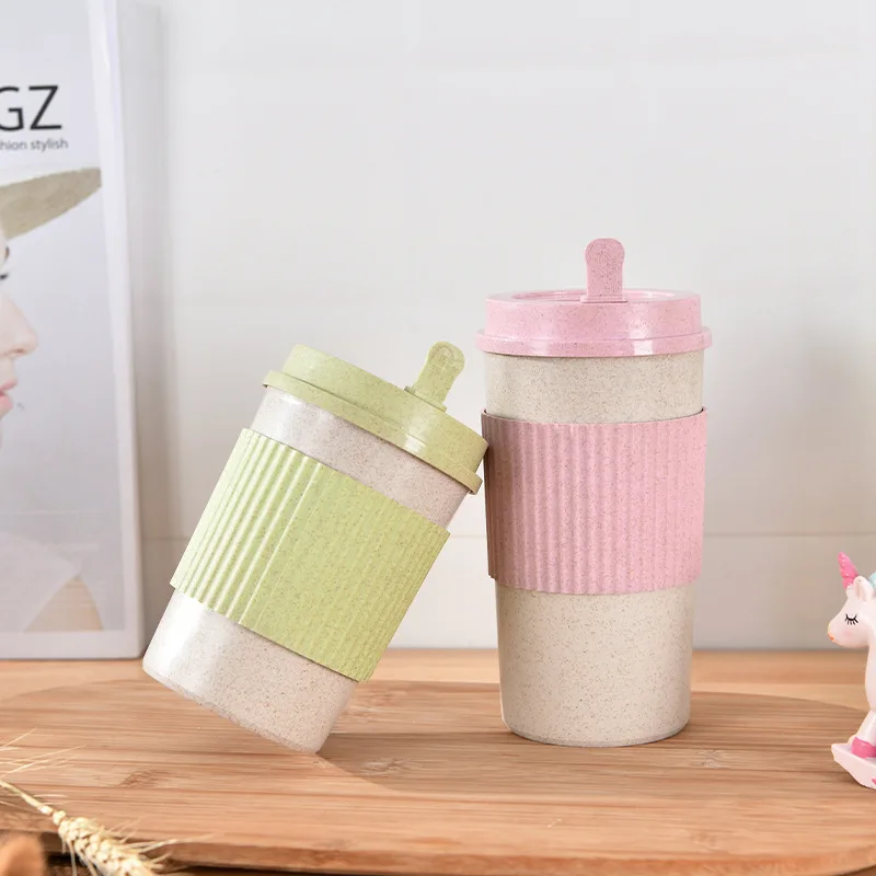 350ml 450ml 550ml Grain Bamboo Wheat Fiber Coffee Cup Simple Drinking Beverage Cup with Heat-insulating Cover
350ml 450ml 550ml Grain Bamboo Wheat Fiber Coffee Cup Simple Drinking Beverage Cup with Heat-insulating Cover