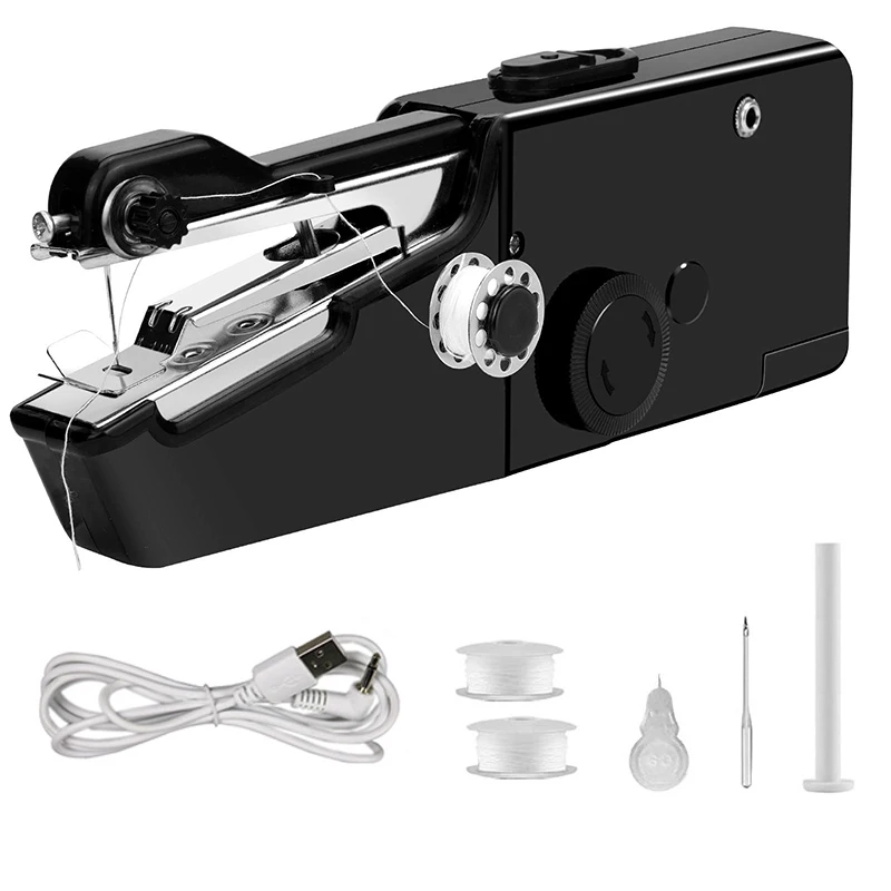 USB Electric Handheld Sewing Machine Kit, Cordless Mini Quick Repairing Sewing Machine for Denim Curtain Leather
USB Electric Handheld Sewing Machine Kit, Cordless Mini Quick Repairing Sewing Machine for Denim Curtain Leather