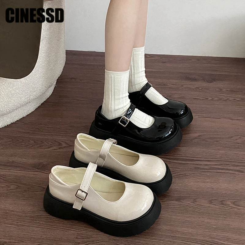 Womens Shoes Mary Janes Round Toe Thick Sole High Heels Female Bucket Jk Student British Style Platform Pumps Ladies Loafers
Womens Shoes Mary Janes Round Toe Thick Sole High Heels Female Bucket Jk Student British Style Platform Pumps Ladies Loafers