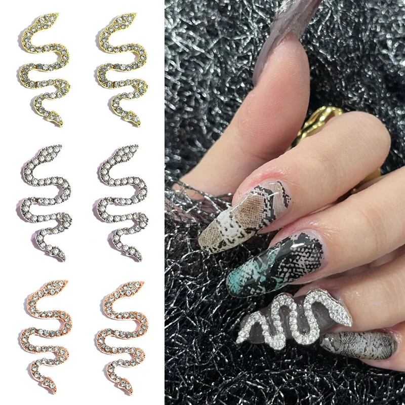 5pc/set Oversized Snake Nail Rhinestones Glitter Crystals Diamonds Gold Silver Alloy Snake 3D DIY Nail Art Decorations Manicure
5pc/set Oversized Snake Nail Rhinestones Glitter Crystals Diamonds Gold Silver Alloy Snake 3D DIY Nail Art Decorations Manicure