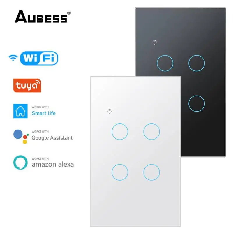 Tuya Wifi Smart Light Switch Wall Glass Panel 100-250V Smart Life/tuay APP Remote Control Work With Alexa Google Home US EU
Tuya Wifi Smart Light Switch Wall Glass Panel 100-250V Smart Life/tuay APP Remote Control Work With Alexa Google Home US EU
