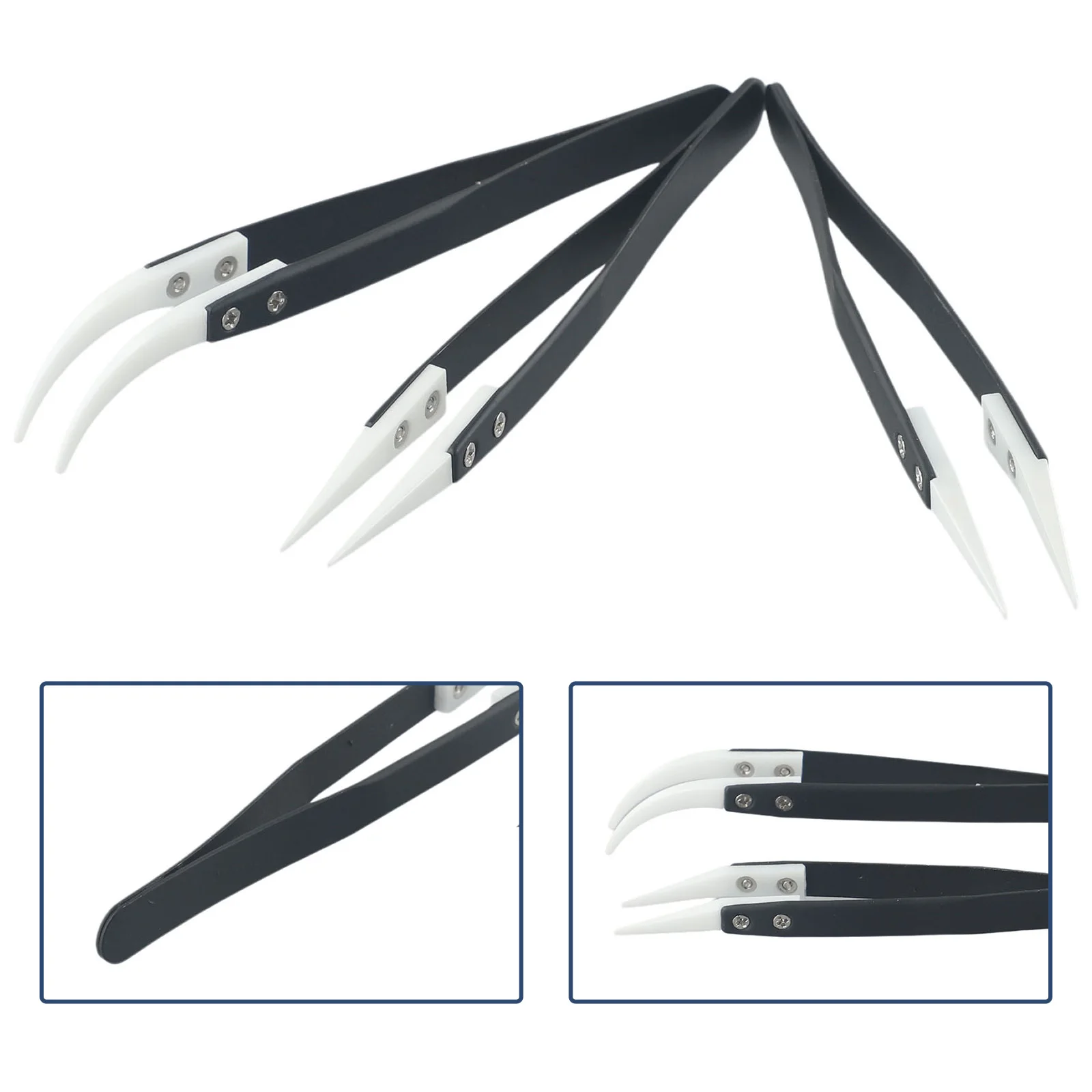 Tool Industrial Use Reverse Tweezers Ceramic Tweezers 135-140mm High Temperature Silver And Black Solder Resistant
Tool Industrial Use Reverse Tweezers Ceramic Tweezers 135-140mm High Temperature Silver And Black Solder Resistant