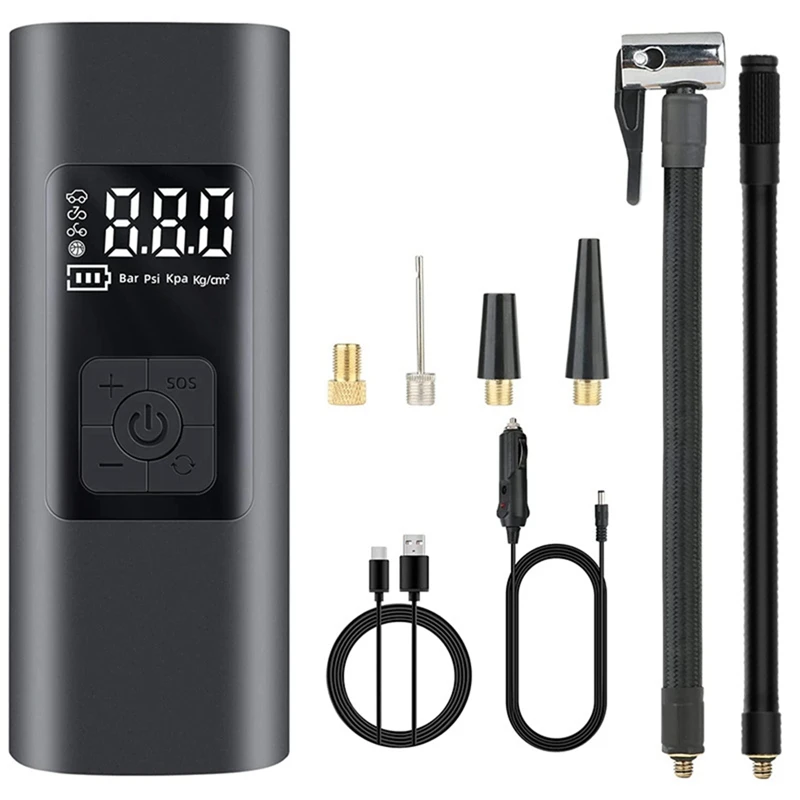 150PSI Rechargeable Air Pump 6000MA Tire Inflator Cordless Portable Compressor Digital Car Tyre Pump
150PSI Rechargeable Air Pump 6000MA Tire Inflator Cordless Portable Compressor Digital Car Tyre Pump