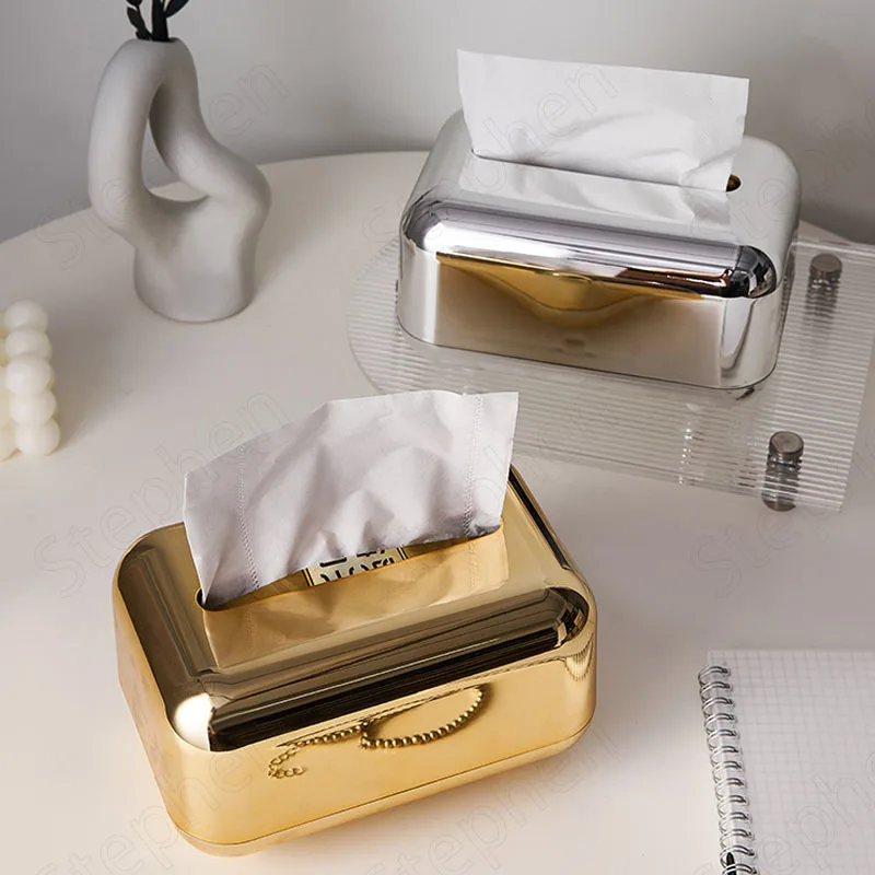 Creativity Gilded Plastic Tissue Boxes Nordic Modern Silver Mirror Napkin Holder Home Coffee Table Desktop Napkins Storage Box
Creativity Gilded Plastic Tissue Boxes Nordic Modern Silver Mirror Napkin Holder Home Coffee Table Desktop Napkins Storage Box