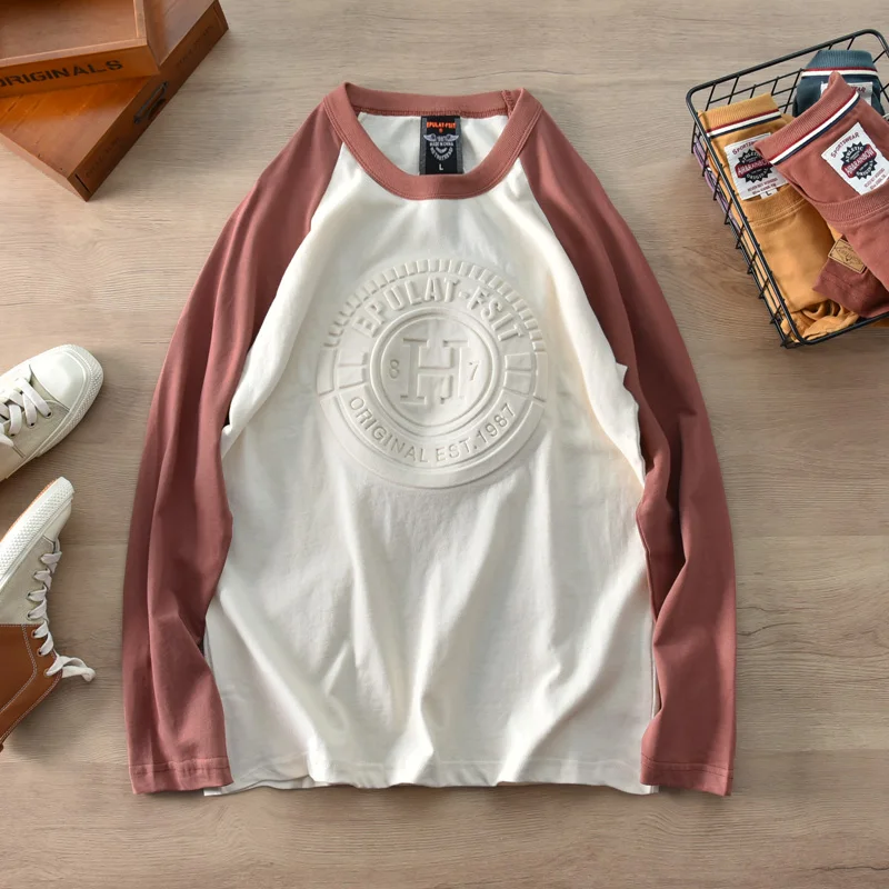 Accent Tide Brand Cotton Stitching 3D Steel Embossed Long-sleeved T-shirt Men's Summer Loose Casual Round Neck Bottoming Shirt
Accent Tide Brand Cotton Stitching 3D Steel Embossed Long-sleeved T-shirt Men's Summer Loose Casual Round Neck Bottoming Shirt