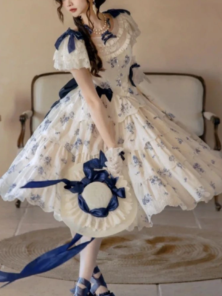 2023 Summer Even Party Dress Women Casual Short Sleeve Floral Birthday Holiday Lolita Dress Kawaii Clothing Lace Vintage Dress
2023 Summer Even Party Dress Women Casual Short Sleeve Floral Birthday Holiday Lolita Dress Kawaii Clothing Lace Vintage Dress