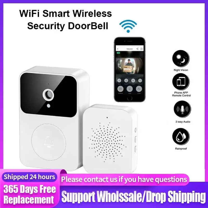 Wireless Doorbell Wifi Outdoor HD Camera Home Security Door Bell Night Video Intercom Voice Change For Home Monitor Door Phone
Wireless Doorbell Wifi Outdoor HD Camera Home Security Door Bell Night Video Intercom Voice Change For Home Monitor Door Phone
