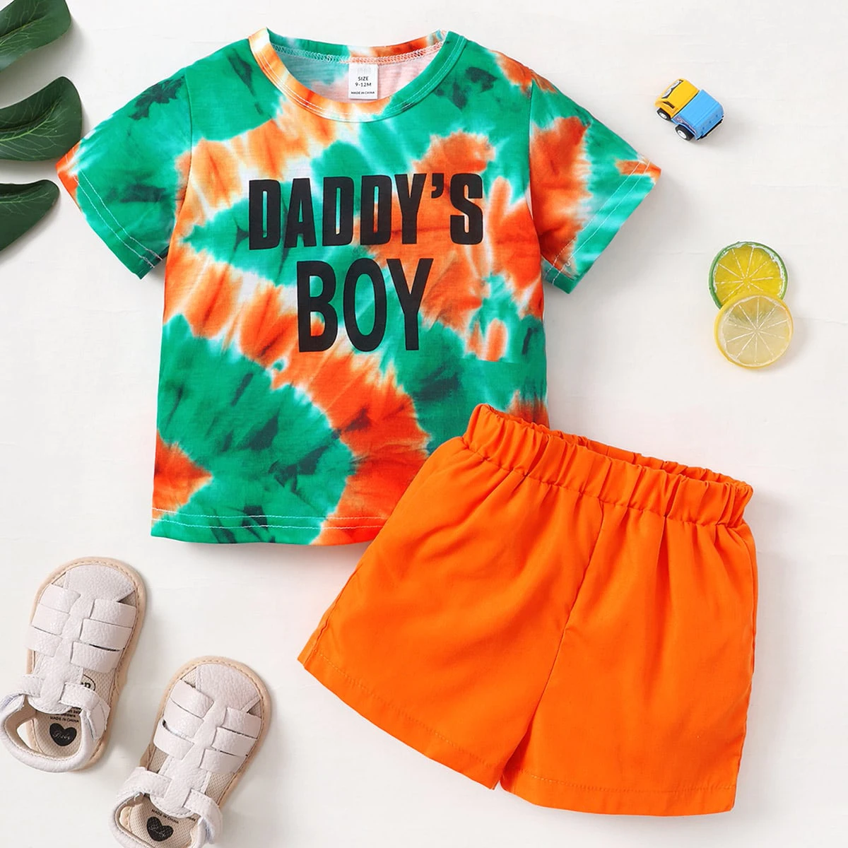 Summer baby boy set, letter round neck short sleeved T-shirt+orange pants baby set, suitable for 6 months to 3 years old
Summer baby boy set, letter round neck short sleeved T-shirt+orange pants baby set, suitable for 6 months to 3 years old