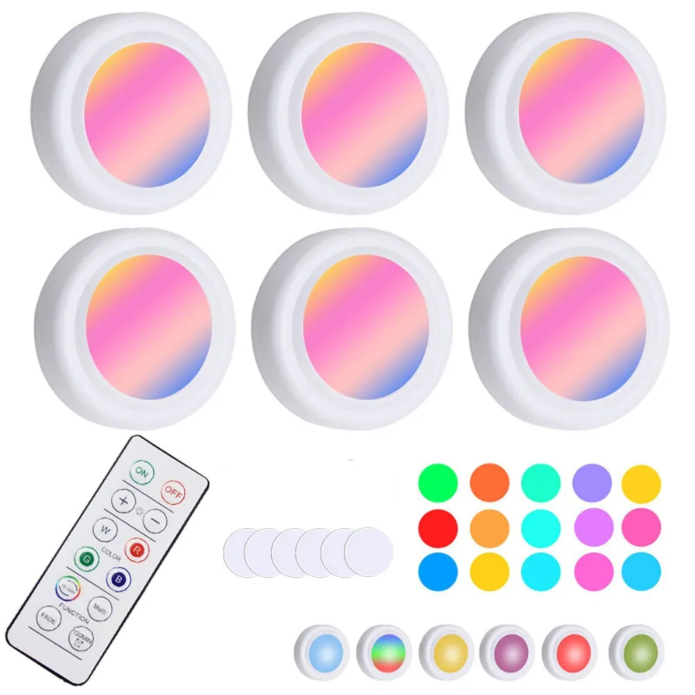RGB 16Colors LED Closet Light Wireless Remote Control Under Cabinet Light LED Puck Lights Kitchen Wardrobe Night Lights
RGB 16Colors LED Closet Light Wireless Remote Control Under Cabinet Light LED Puck Lights Kitchen Wardrobe Night Lights