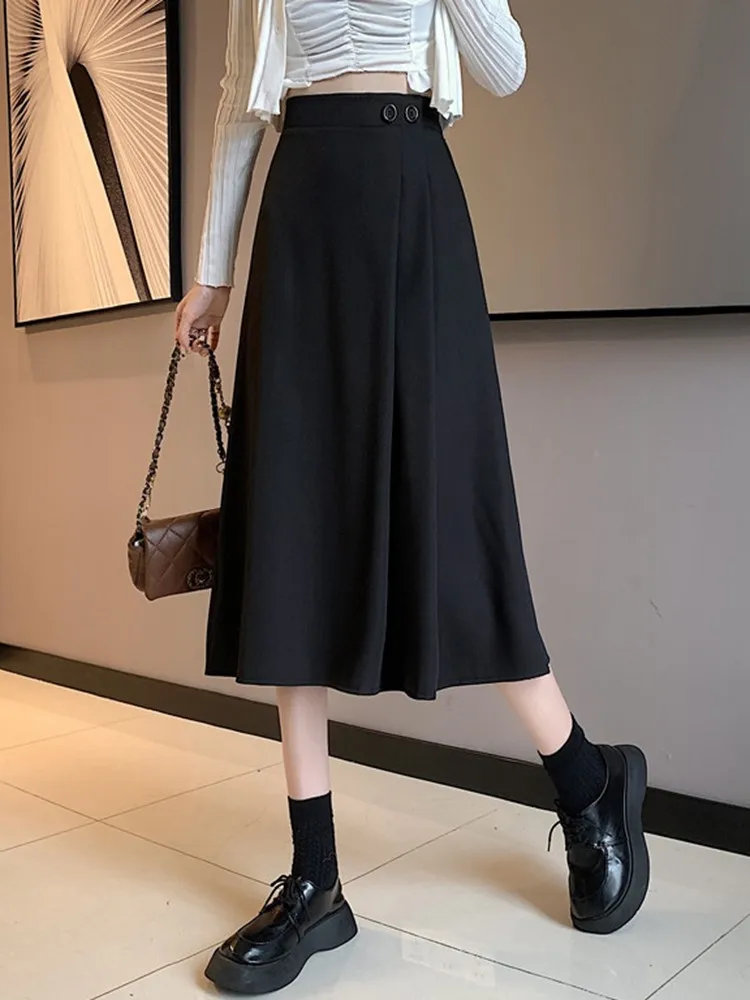 High Waist A-line Casual Skirts Women New Arrival 2022 Korean Style Solid Color All-match Office Lady Elegant Long Skirt W1202
High Waist A-line Casual Skirts Women New Arrival 2022 Korean Style Solid Color All-match Office Lady Elegant Long Skirt W1202