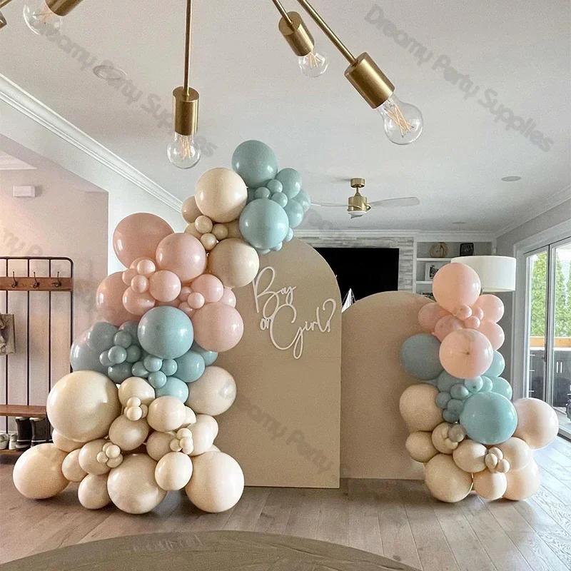 

Balloons Garland Arch Kit Boy or Girl Gender Reveal Baby Shower 1st Birthday Christening Baptism Wedding Bride to Be Party Decor