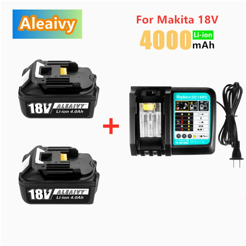 NEW Aleaivy 18V 4.0Ah Rechargeable Li-Ion Battery For Makita Power Tool 18 v Batteries BL1840 BL1850 BL1830 BL1860B LXT 400
NEW Aleaivy 18V 4.0Ah Rechargeable Li-Ion Battery For Makita Power Tool 18 v Batteries BL1840 BL1850 BL1830 BL1860B LXT 400