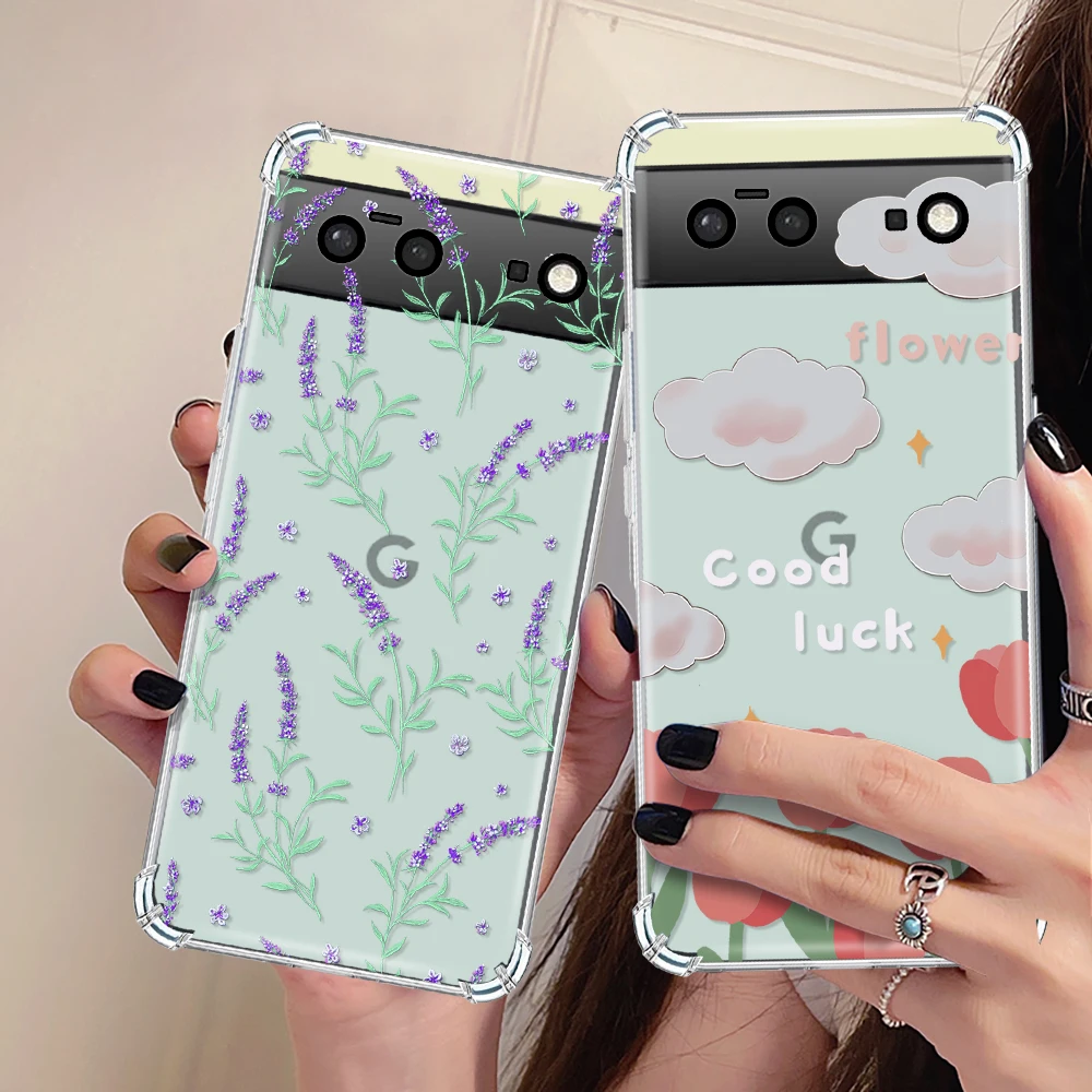 Lavender Floral Phone Case for Google Pixel 7Pro 7 6a 6 6Pro Shockproof Protection Shell Luxury Transparent Soft Silicone Cover
Lavender Floral Phone Case for Google Pixel 7Pro 7 6a 6 6Pro Shockproof Protection Shell Luxury Transparent Soft Silicone Cover