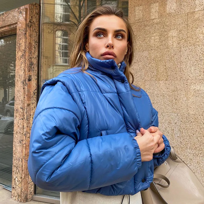 Two-wear Women's Short Down Down Cotton Thick Drawstring Waistcoat Jacket Parka Coat Zipper Winter Bubble Jacket Warm Streetwear
Two-wear Women's Short Down Down Cotton Thick Drawstring Waistcoat Jacket Parka Coat Zipper Winter Bubble Jacket Warm Streetwear