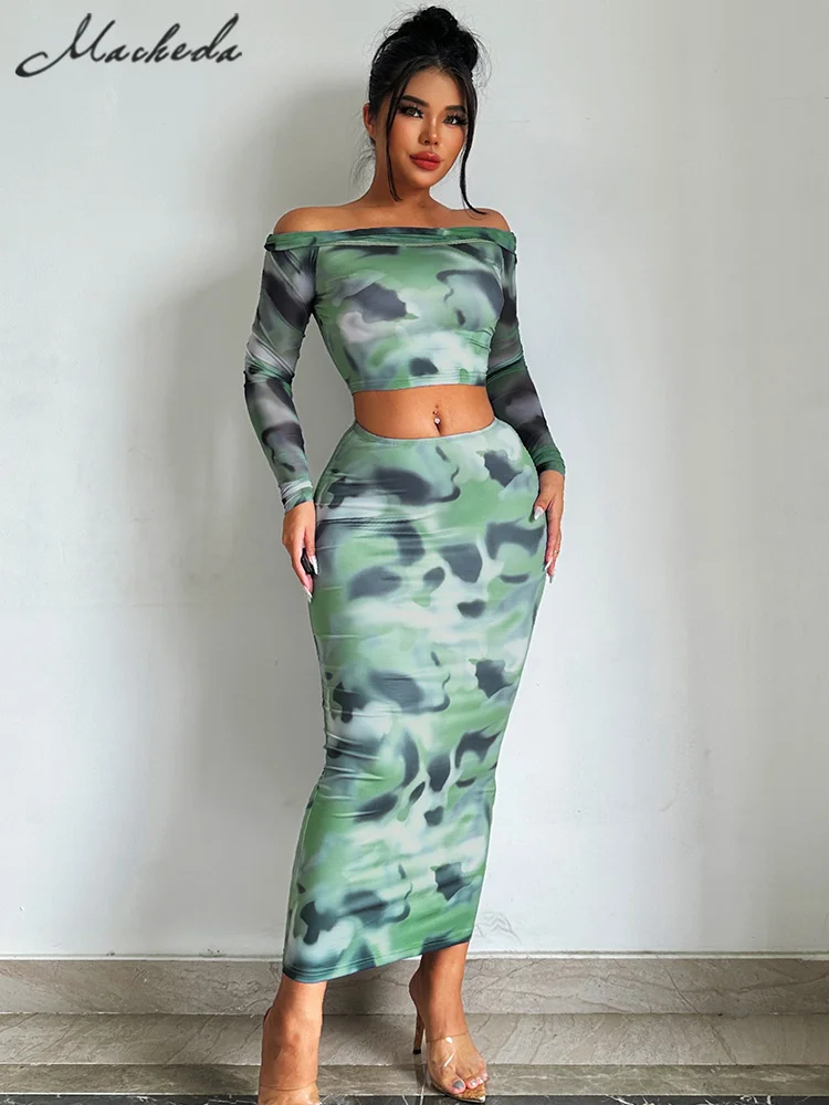 Macheda Elegant Tie Dye Party Evening Two Piece Skirt Set Women Summer Outfit Off Shoulder Crop Top + Bodycon Long Skirt Set
Macheda Elegant Tie Dye Party Evening Two Piece Skirt Set Women Summer Outfit Off Shoulder Crop Top + Bodycon Long Skirt Set