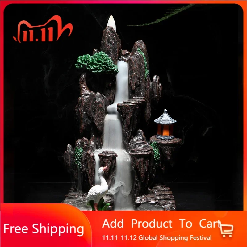Waterfall Backflow Smoke Incense Burner Aroma Temple Antique Censer Diffuser Home Office Resin Bruleur Fondant Home Decor 
Waterfall Backflow Smoke Incense Burner Aroma Temple Antique Censer Diffuser Home Office Resin Bruleur Fondant Home Decor
