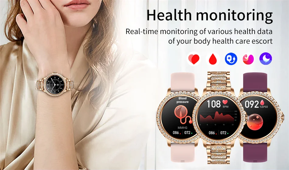 New Fashion Women Bluetooth Call Smart Watch 1.32" AMOLED 360*360 HD Screen Sports Fitness Ladies Smartwatch Diamond Band
New Fashion Women Bluetooth Call Smart Watch 1.32" AMOLED 360*360 HD Screen Sports Fitness Ladies Smartwatch Diamond Band